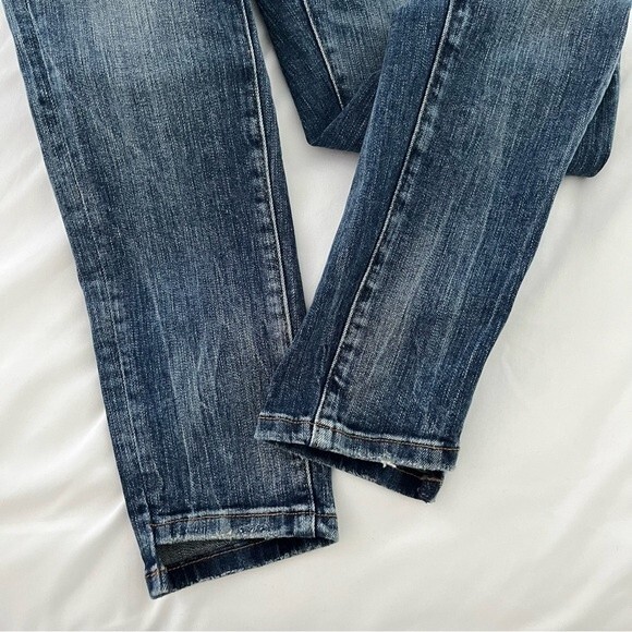 Zara Mid Rise Distressed Skinny Jeans with Asymmetrical Hem, US 2/EUR 34 NWOT - Picture 11 of 13